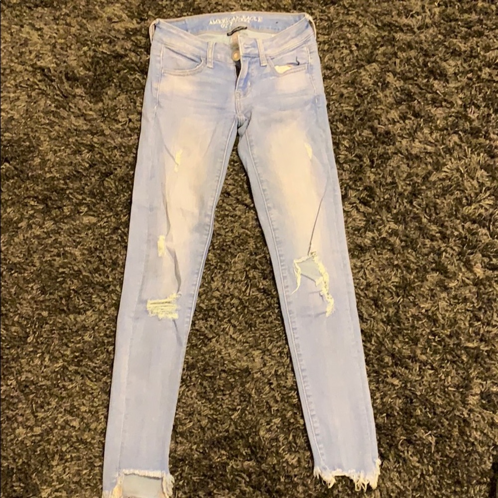 Light Blue American Eagle Skinny Jeans